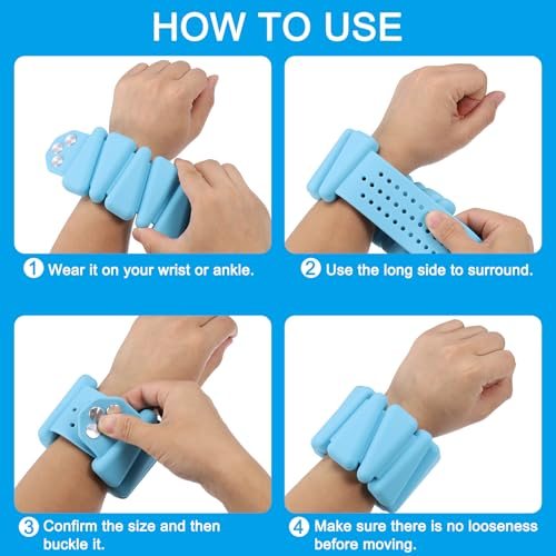 Wrist Weights 4lb, Set of 1 Adjustable Ankle Weights Wearable Leg Weights view 4