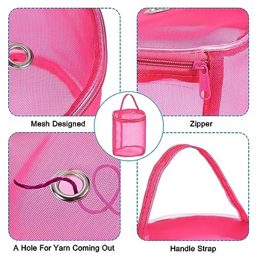 Yarn Storage Bag, 2 Pack Portable Crochet Knitting Bag Case Skein Ball view 4