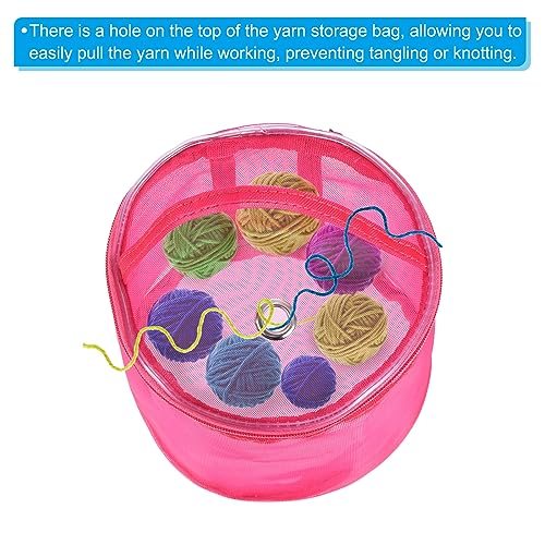 Yarn Storage Bag, 2 Pack Portable Crochet Knitting Bag Case Skein Ball view 5