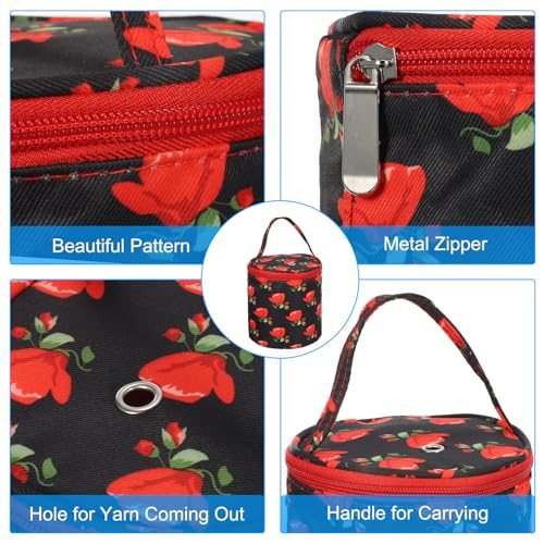 Yarn Storage Bag, Portable Crochet Knitting Bag Case Skein Ball Holder view 3