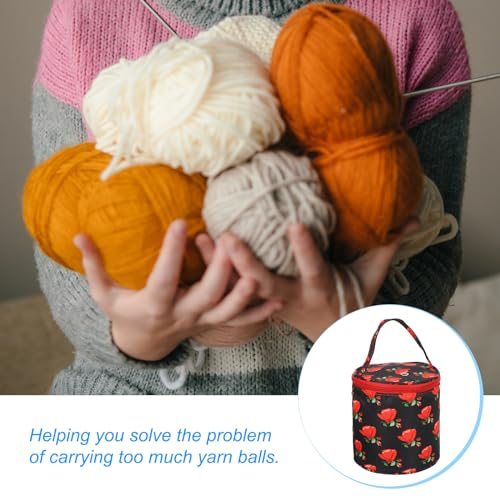 Yarn Storage Bag, Portable Crochet Knitting Bag Case Skein Ball Holder view 5