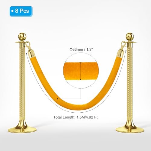 Yellow Velvet Stanchion Rope view 2
