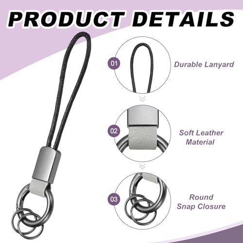 Zinc Alloy, with Metal Ring Key Chain Fob Holder for Men Women Key Cover view 3